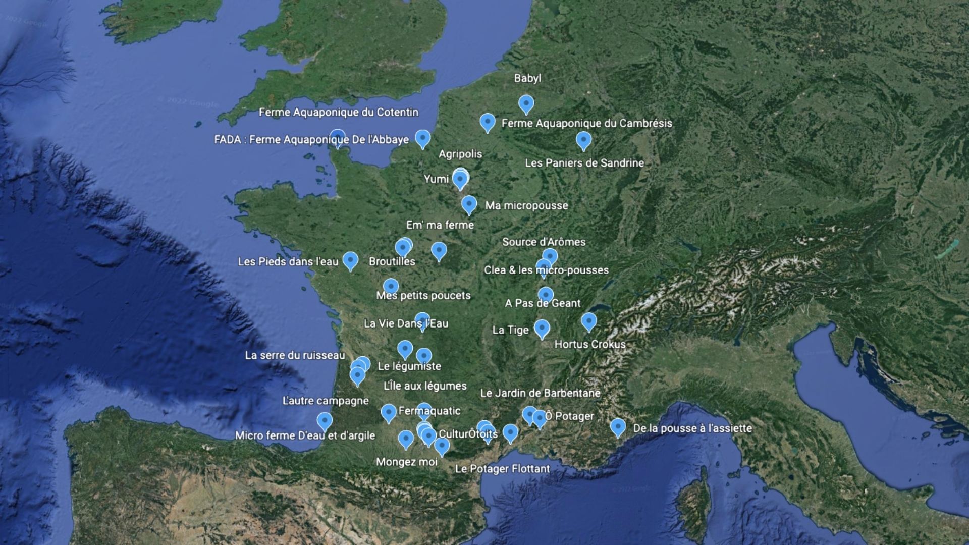 Map formations sourciers Map