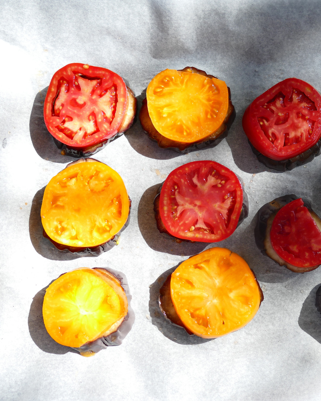Deuxième étape recette mini-pizza d'aubergine